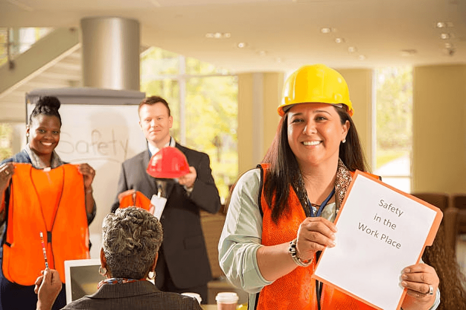 Workplace safety training session