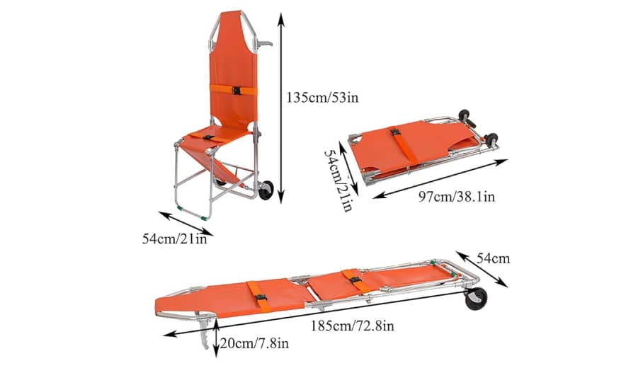 Aluminum Alloy Folding Stretcher Chair thumbnail 4