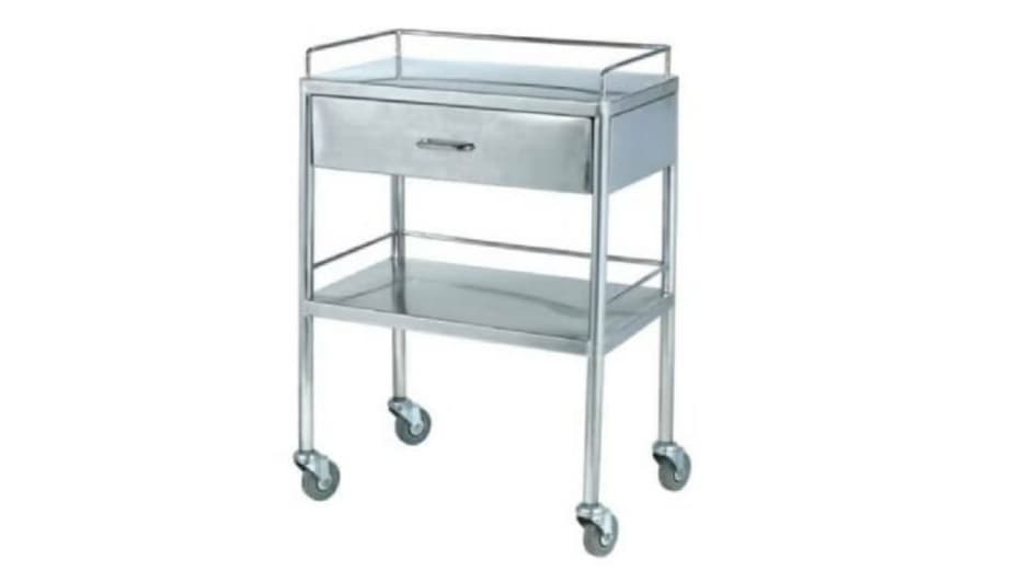 Stainless Steel Trolley with Drawer - Image 1